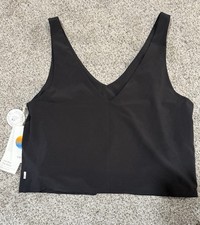 Vuori SL Villa Cropped Tank Black Womens Size Small Vw1214