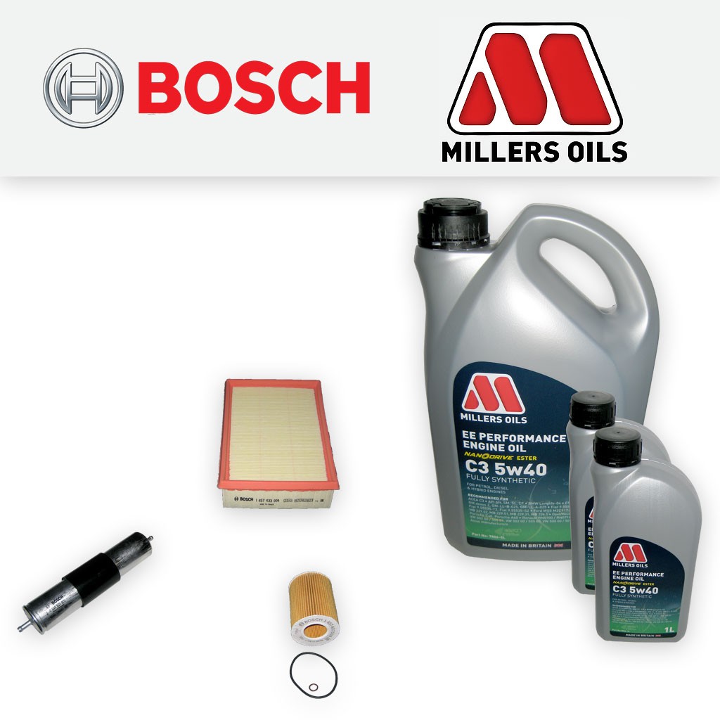 SERVICE KIT for BMW Z3 2.0 OIL AIR FUEL FILTERS +5w40 EE NANO OIL (1999-2000)