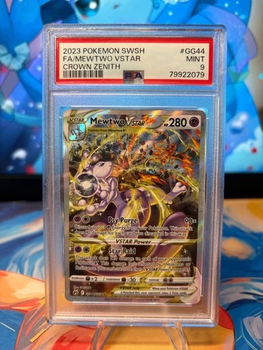 PSA 9 Mewtwo VSTAR GG44/GG70 Crown Zenith Pokemon Card