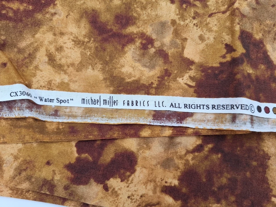 Benartex Michael Miller Quilt Fabric Gold Brown 2 yards 45" New Lot Of 2 - Image 3 of 4