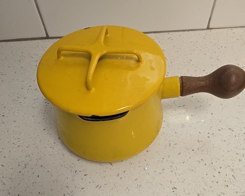 Vintage Dansk, Kobenstyle Yellow 1 Qt pot, Pan, Saucepan, Wood Handle, France - 第 3/9 張圖片