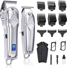 Limural Hair Clippers for Men Cordless Close Cutting T-Blade Beard Trimmer Kit