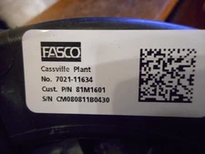 Fasco 702111634 / 7121-9450E Furnace Draft Inducer Motor 81M1601 115V 3400 RPM