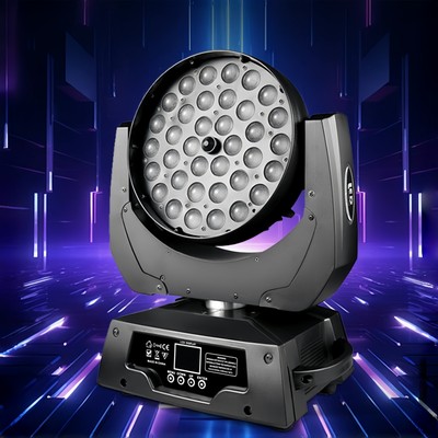 360W RGB Zoom Wash LED Moving Head Light fr Stage Bar Disco Party Nightclub Show
