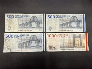 Denmark Kroner Banknote Set (4) LOT: 0103 001