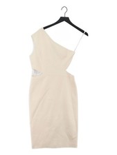 Karen Millen Bodycon Midi Dress UK12 in Cream RRP £199