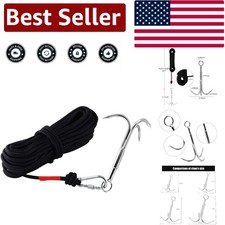 Durable 3-Claw Grappling Hook - Essential for Climbing, Retrieving  Salvage