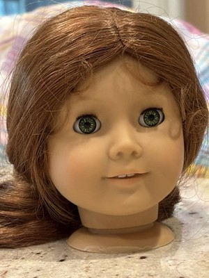 1st Ed. 1991 Pleasant Company Felicity Doll Head - Factory Set Hair w Ribbon Bow