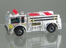 Vintage Hot Wheels Diecast Silver Chrome 1976 Fire-Eater 51 Fire Truck MYS VG