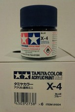 Tamiya 81504 X-4 Blue Gloss Paint Mini 10 ml Bottle