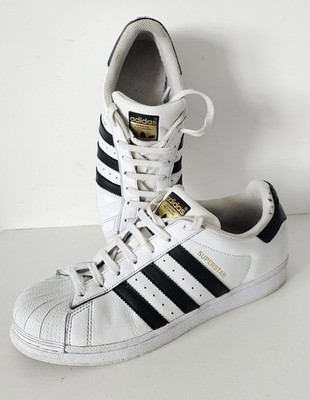 Weiße Leder Schnürschuhe Herren Klassische Turnschuhe Gr. 8 (EU 42) Adidas Superstar II