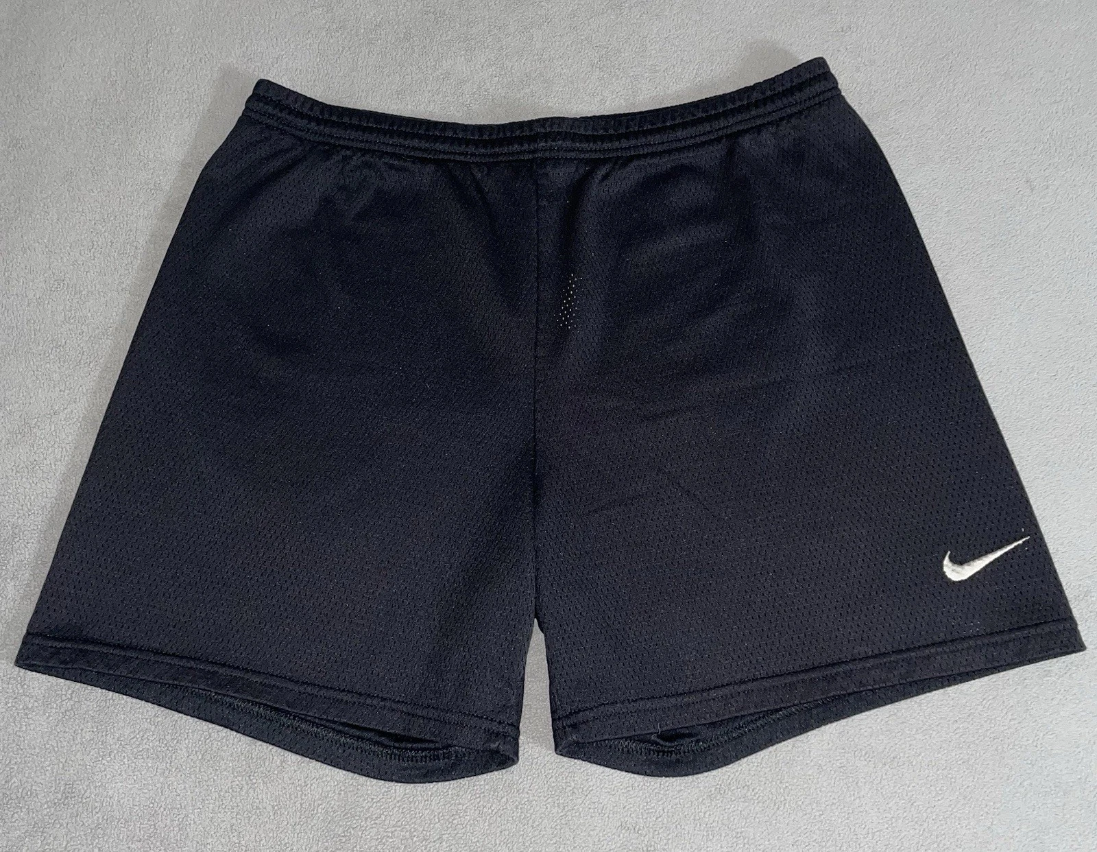 Vintage 90s Nike White Tag Mesh Gym Shorts Swoosh Large Running Activewear Retro