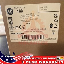 ALLEN BRADLEY 100-C60D10 110V50/120V60HZ CONTACTOR