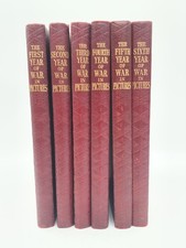 The First to Sixth Year of War In Pictures - Odhams Press - 6 Books