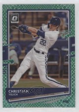2020 Panini Donruss Optic Choice Green Dragon Prizm 69/84 Christian Yelich 0r2f