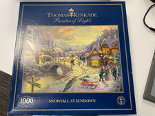 Snowfall at Sundown - 1000 piece Thomas Kinkade Gibson jigsaw