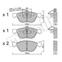 Metelli BremsbeläGe Vorne FüR Alfa Romeo 147 156 Sportwagon Fiat Multipla Punto