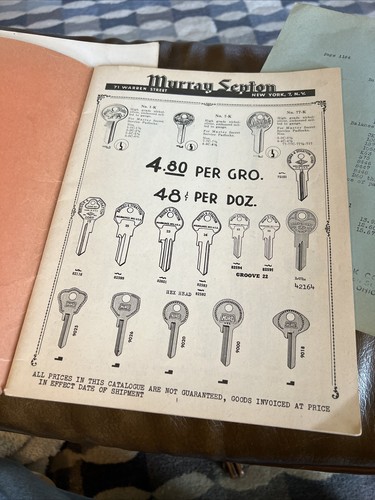 VINTAGE 1947 MURRAY SENTON LOCKS LOCKSMITH SAFE SALES CATALOG MANUAL SUPPLIES - Picture 2 of 20