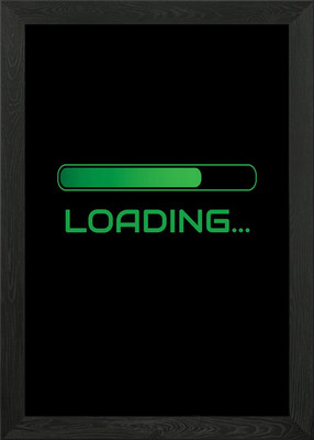 Loading Bar Computer Nerd gerahmtes Wandbild Poster Leinwanddruck Bild
