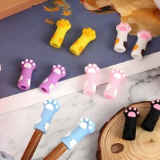 6 Pezzi Fermapunti a Forma di Zampa di Gatto Antiscivolo Silicone Flessibile