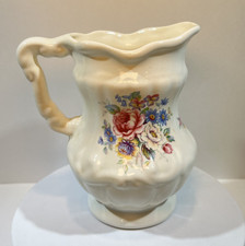 Vintage V B Athena Petit Floral Pattern Ceramic Pitcher Vase Small Made in USA