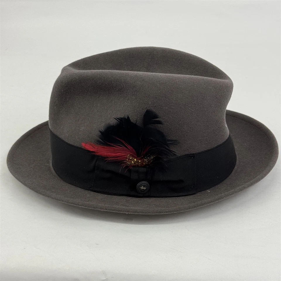 Sombrero Fedora de Lana Stetson Frederick Gris Cariboul Para Hombre Talla 7 1/2 Foto 4 de 4