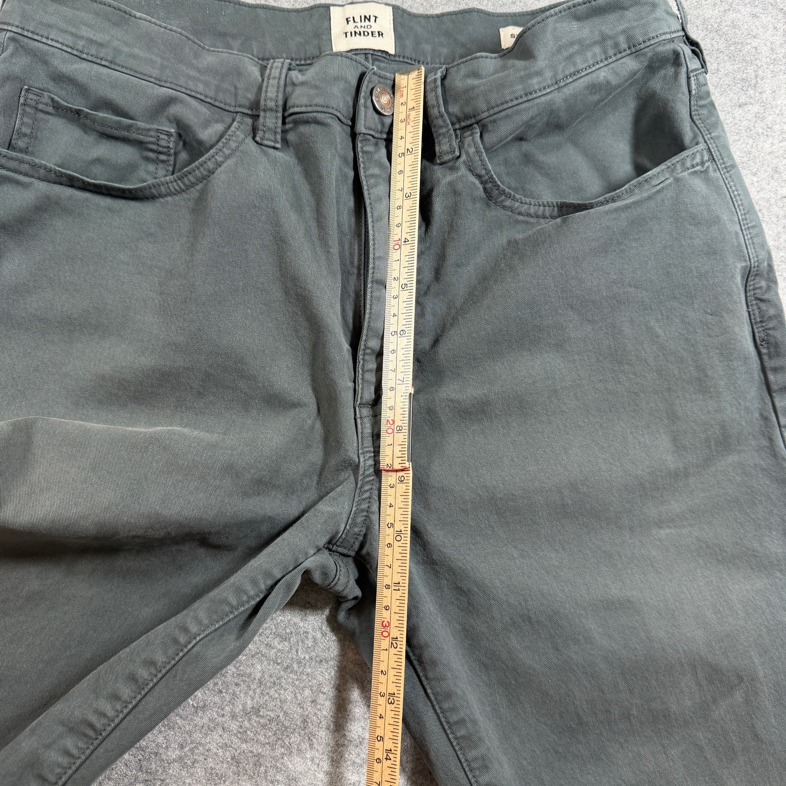 Flint And Tinder 5 Pocket Pants Mens 31x30 Green/Gray Straight Fit Casual Chino thumbnail 9