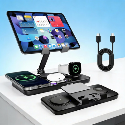 7in1 Fast Wireless Charging Dock Station iPhone 15 14 13 Samsung Watch AirPods