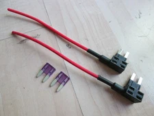 Lot of (2) ATM Mini Fuse Add-A-Circuit Fuse Tap Holder w/ 3A Fuse #M152AM