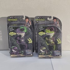 Fingerlings Untamed Raptor RAZOR Purple Interactive Dinosaur Lot New Damaged Pkg