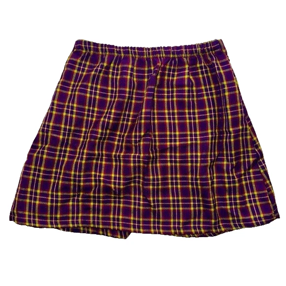 Falda a Cuadros Púrpura Niñas Corazón Hebilla Acentos Talla 6/7 Y2K Estilo Harajuku Punk Foto 2 de 4