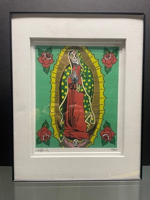 Signed Limited Edition Print 28/100 Ed Hardy Style Our Lady Guadalupe Tattoo Art