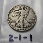 1943 Walking Liberty Half Dollar .900 Silver 2-1-1