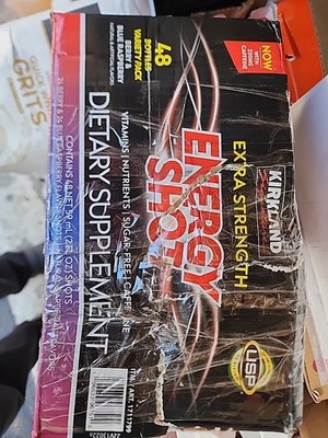 Kirkland Signature Extra Strength Energy Shot 48 Bottles TOTAL 2 Flavors Energy