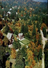 Aerial Sinaia Ville pe Furnica Romania vintage postcard r552