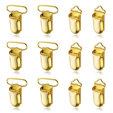 12 PCS Suspender Clip Metal Pacifier Holder Clips