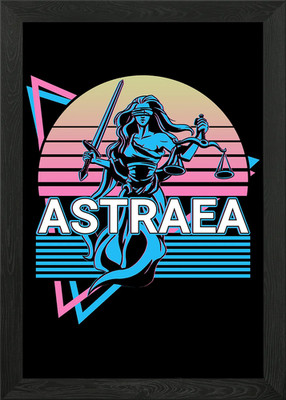 Astraea Göttin alt Gr gerahmtes Wandbild Poster Leinwanddruck Bild