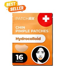 12 Large Hydrocolloid Pimple Patches for Chin  Face - Non-Medicated Relief
