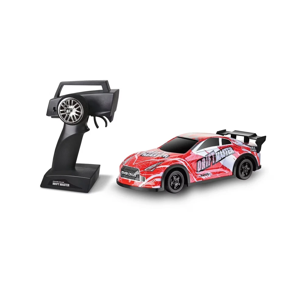 Power Craze Drift Master Remote Control Car, Red and White, 1:24 Scale RC Drift - Image 3 of 4