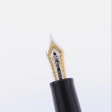 Sailor Sigma Slim Fountain Pen Silver Black Fine Nib Excellent Condition