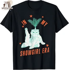 Funny Cat in Showgirl Costume Retro Humor T-Shirt