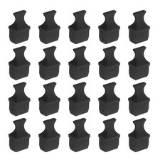 SFP Dust Covers Caps, Black Silicone Fiber Optic Dust Caps,20 Pcs