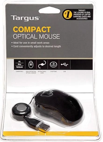 Targus COMPACT OPTICAL MOUSE BLACK/GREY AMU75EU - Image 4 of 4
