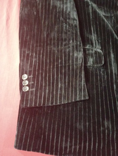 VINCI Men's Black Velvet 3-Button Reg Fit Dinner Jacket Read Description - Picture 3 of 11