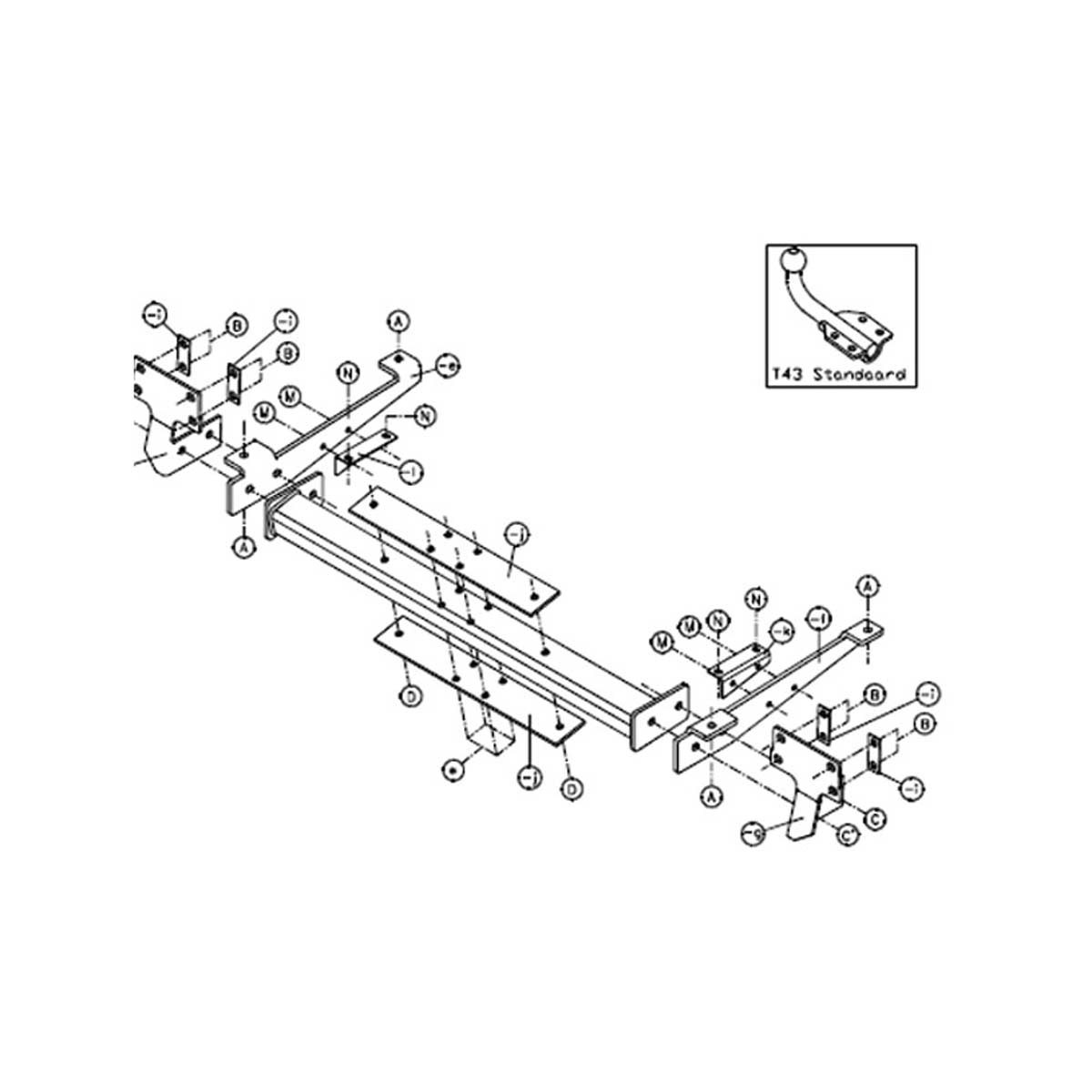 Attelage Range Rover 2002-2005 sans vibration rotule GDW stable