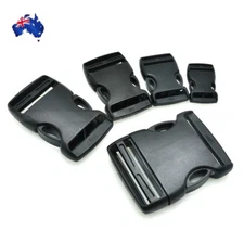 2x Black Plastic Buckle Quick Release for Clip Belt Backpack Luggage