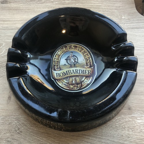 Golddruck Charles Wells Bombardier Strong Ale Monde Aschenbecher
