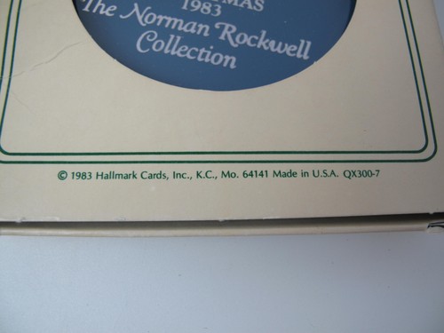 1983 Norman Rockwell 4th In Series Hallmark Keepsake Christmas Ornament + 1982 - Photo 5/9