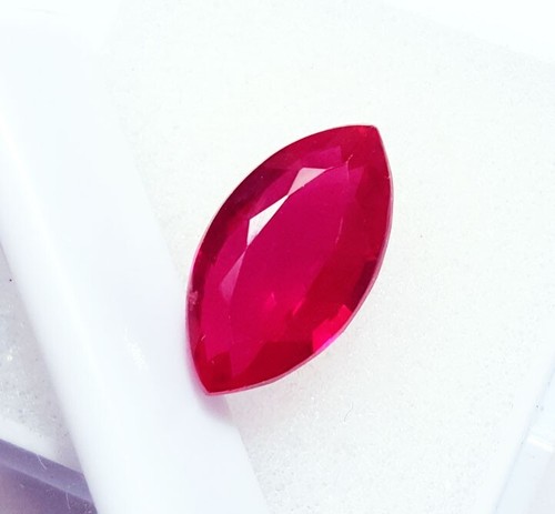 Natural Red Ruby Marquise Shape Loose Gemstone 6.20 Ct Certified With Free Gift - Picture 3 of 7