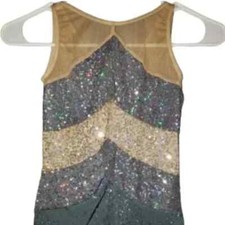 Dance Costume, Grey and tan sequence, acro, child large